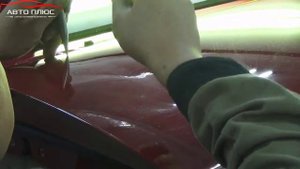 Хендай солярис. Ремонт вмятины на двери без покраски