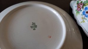 Антикварная посуда. Тарелка и Соусник  Дулево 1957г.