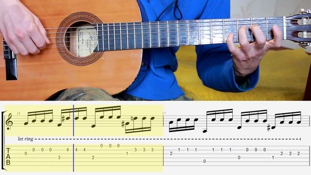 Etude No. 7 - Matteo Carcassi . Guitar. Tabs. Notes. смотреть онлайн