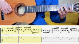 Etude No. 7 - Matteo Carcassi . Guitar. Tabs. Notes.