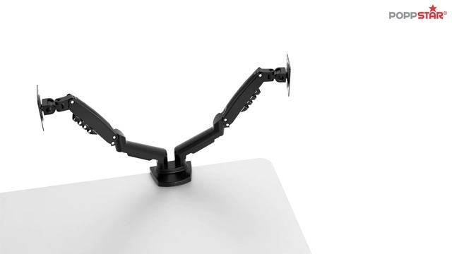 Poppstar - Double monitor bracket with gas spring | 17" to 27" screens 2kg - 9kg смотреть онлайн