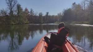 На катабайде с мотором по осенней Старице.