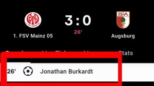 Jonathan Burkardt Goal Vs Augsburg | FSV Mainz Vs Augsburg | 3-0 |