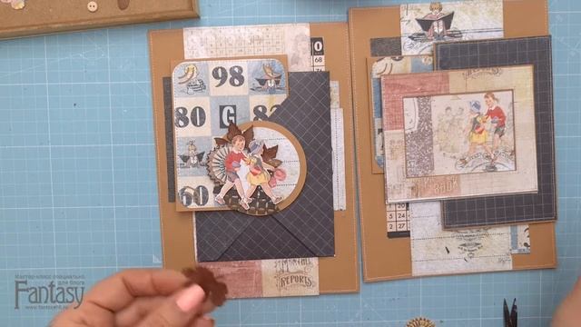 Разворот в школьный альбом Мастер-класс смотреть онлайн