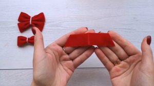 Изящные и Неповторимые. Маленькие Бантики из бархатных лент. cobeads