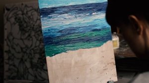 Рисование акрилом. Интерьерная картина - Три парусника