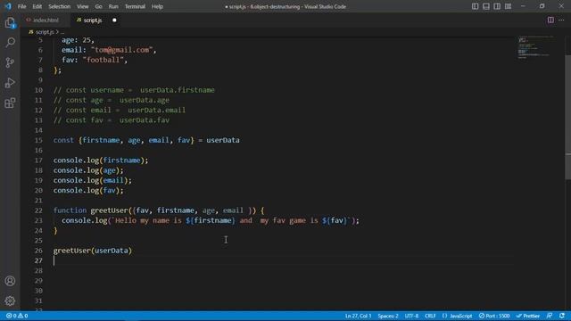 6. Object Destructuring and Spread Operator  - In Tamil