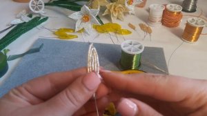 Нарциси от мъниста Част 1-ва/ Beaded daffodils Part 1st/ Нарциссы из бисера 1