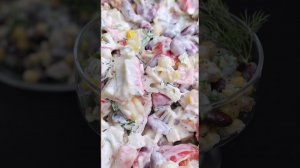 [Быстро и легко!] Салат с фасолью и крабовыми палочками