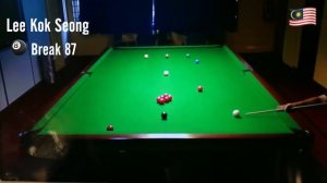 Malaysia Snooker 2015 James Lee Kok Seong Break 87