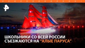 Выпускники из Мариуполя приехали в Петербург на праздник "Алые паруса" / РЕН Новости