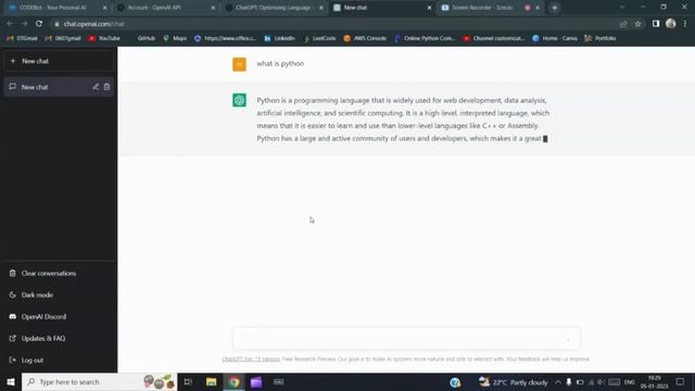 CODEBot AI || Chatbot Using OpenAI API || CHATGPT Introduction || Demo