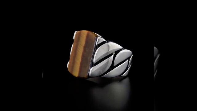 Ощутите красоту серебряного шедевра ручной работы кольца с тигровым глазом смотреть онлайн