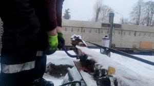 Цепляем полуприцеп-контейнеровоз