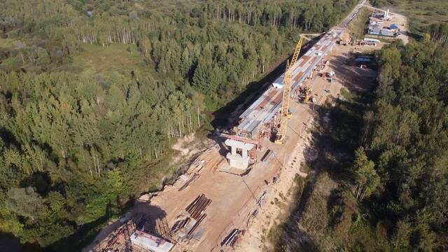 Чериков.Строительство моста идёт полным ходом. смотреть онлайн