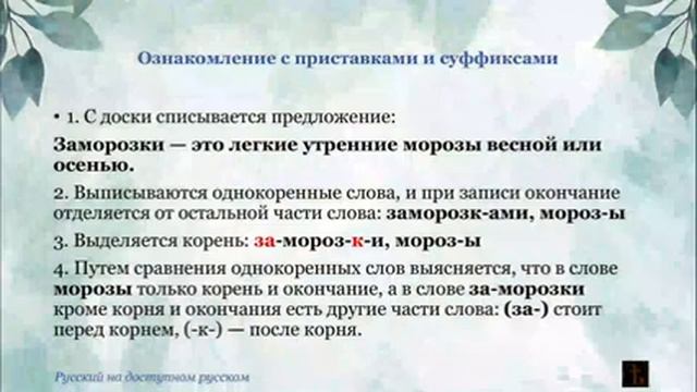 Лекция 11. Методика обучения морфемике и словообразованию. смотреть онлайн