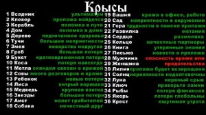 сочетание  карт Ленорман Крысы