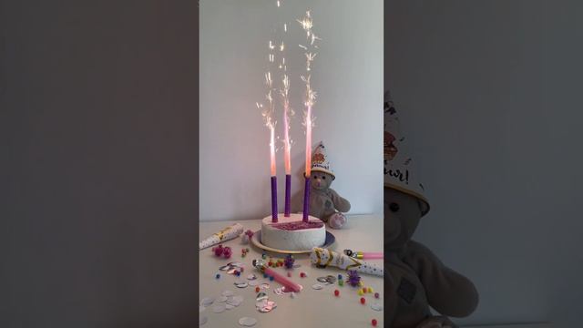 Фонтан для торта JF TS12-30 pink "Тортовая свеча на день рождения / гендер пати" смотреть онлайн