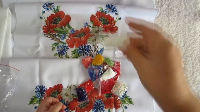 33❁Вышивка бисером❁Заготовка детского платья под вышивку бисером- обзор) И БРАК?