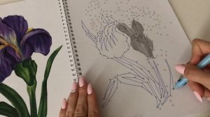 ASMR chewing gum, АСМР рисование по точкам, ЦВЕТЫ, жвачка АСМР, шёпот, ЧАВКАНИЕ