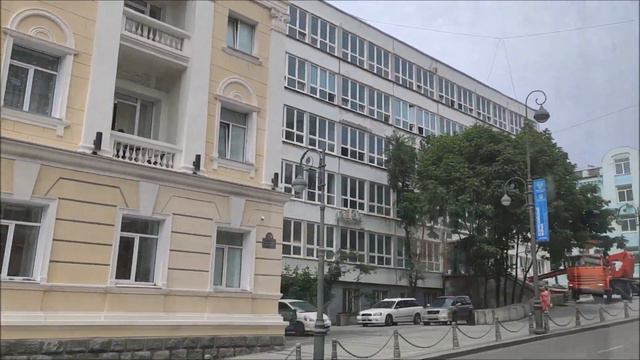 Семёновская - Комарова, из окна автобуса. Владивосток смотреть онлайн