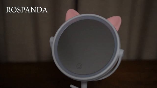 Настольное косметическое поворотное зеркало с LED подсветкой и системой хранения смотреть онлайн