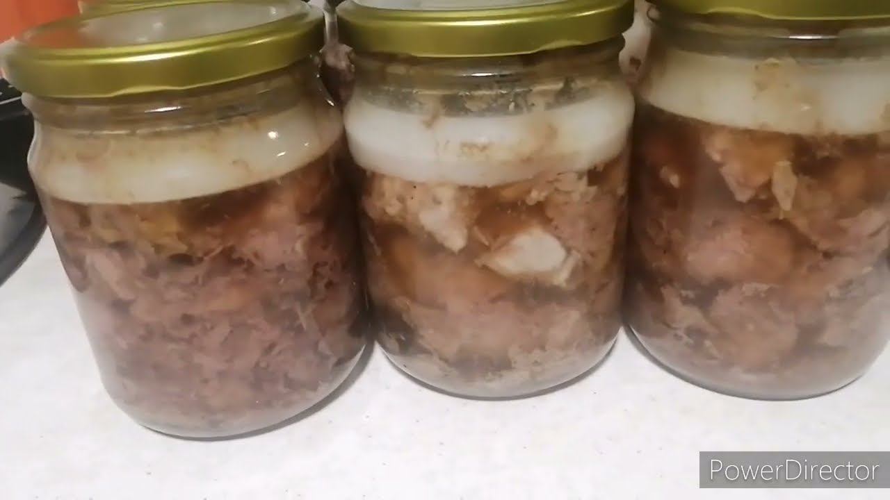 Свиная тушенка в духовке без автоклава.