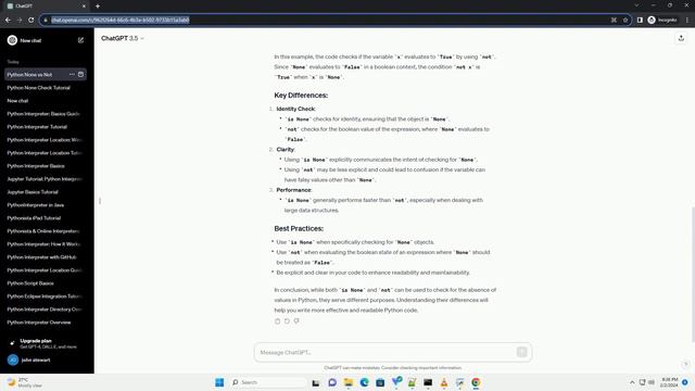 python is none vs not