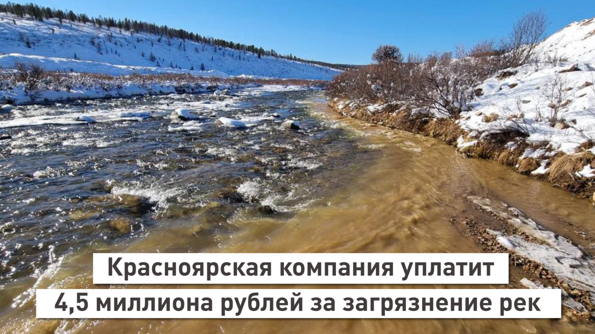 Красноярская компания уплатит четыре с половиной миллиона рублей за загрязнение рек