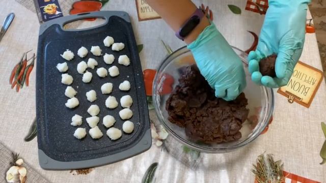 Шоколадное печенье  с кокосовой начинкой/Chocolate Cookies with Coconut