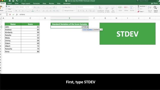 How to Use the STDEV Formula in Excel - Compute Expert смотреть онлайн