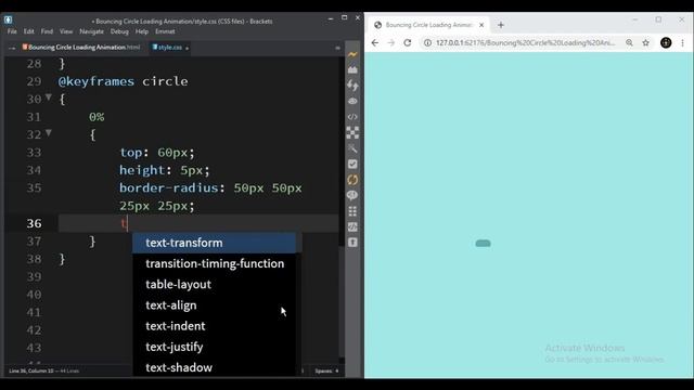 Bouncing Circle Loading Animation || HTML5 & CSS3 || Full Tutorial