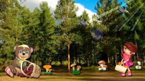 У медведя во бору // Детская песенка //  Подвижная игра