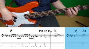 Queen - Somebody To Love (Bass cover with tabs)