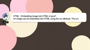 HTML : Embedding image into HTML in java?