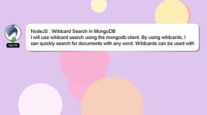 NodeJS : Wildcard Search in MongoDB