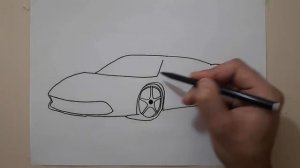 5 Dakikada FERRARİ Nasıl Çizilir / How to Draw a Ferrari Easy