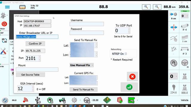 Ag Open GPS 4. Ntrip settings RTK смотреть онлайн