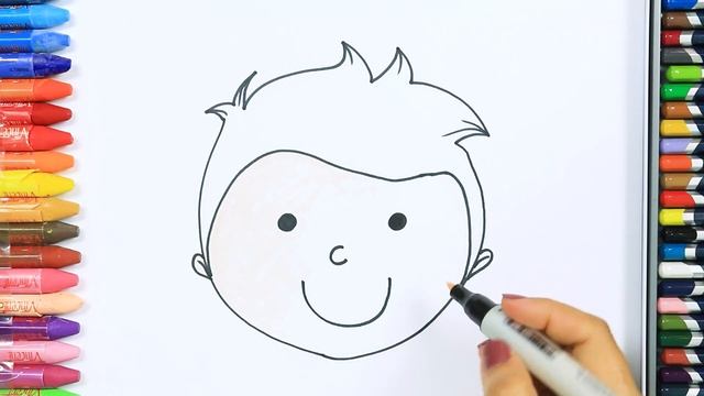 Как нарисовать маленький мальчик | Раскраски детей HD | Рисование и окраска | Рисование для детей смотреть онлайн