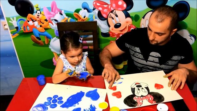 Краски для детей рисуем Буратино Мини Маус и Свинку Пеппу смотреть онлайн