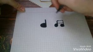 Как нарисовать ноты ?? Рисуем вместе ноты ?!!!