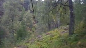 A Riders View of Zip Line Park near Aviemore, Scotland