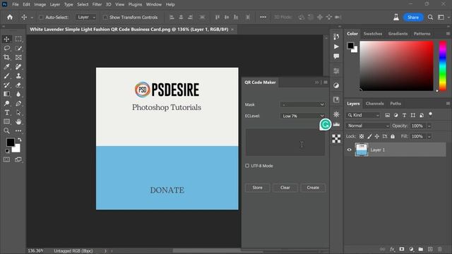 Creating QR codes in Photoshop! (For Profiles, Businesses, or Websites)