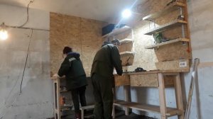 финальная часть верстака в гараже, доделал рабочую зону с женой. Гараж мечты
