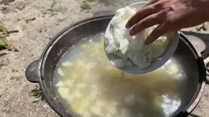 Уха в узбекском казане | Уха из щуки, готовим на огне! Простой и быстрый рецепт ухи | Наманган