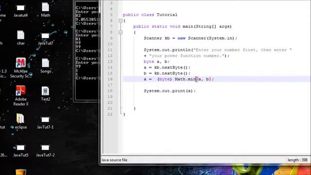 Java Tutorial-8 (JavaFX / GUI) More Built in Advanced Math Function with Scanner Sqrt, Pow, etc смотреть онлайн