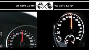 VW Golf 6 2.0 TDI VS. VW Golf 7 1.6 TDI - Acceleration 0-100km/h