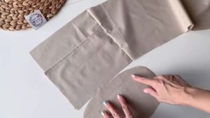 Подкладка с карманом для сумки-корзины из джута)