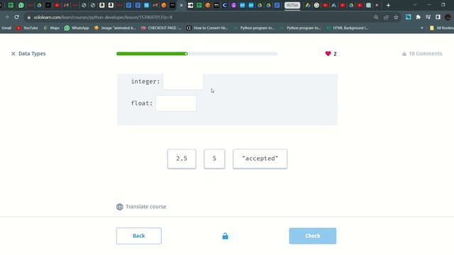 21 Data Types | Python Developer | Sololearn