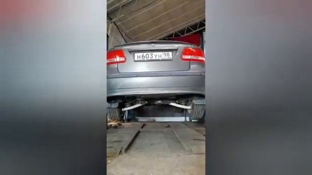Мощный тюнинг выхлопа на Сааб 9,3